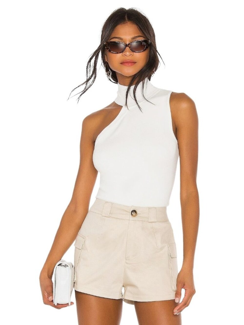 Superdown Luz Knit Top in White XSmall New Womens Knit Sweater